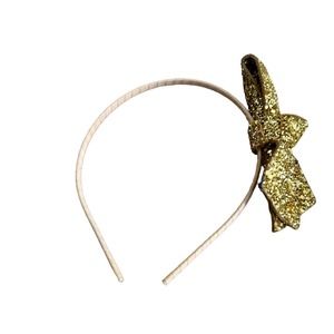 Crew Cuts Gold Sparkle Bow Headband